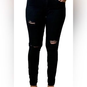 paige black distressed jeans size 31